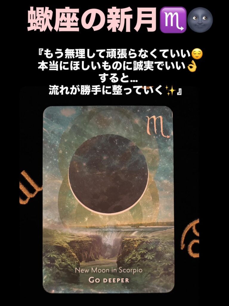 2025年11月20日 蠍座・新月